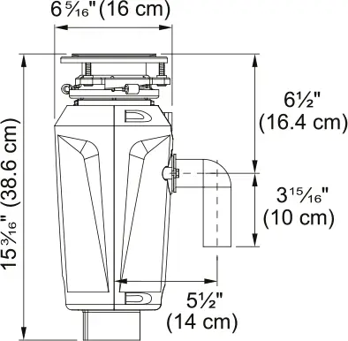 Franke Slim 3/4 HP Garbage Disposal by Franke