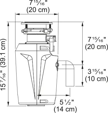 Franke Slim 3/4 HP Batch Feed Garbage Disposal by Franke