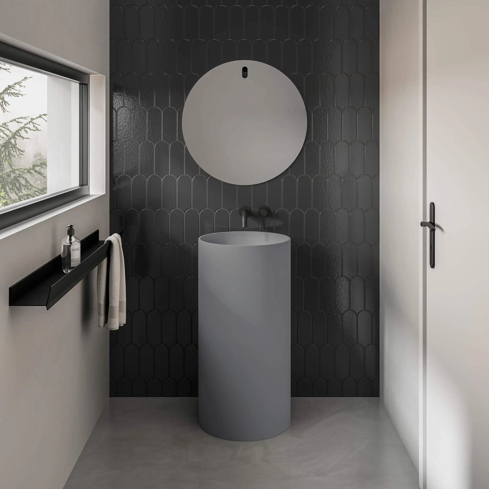 grey matte sink