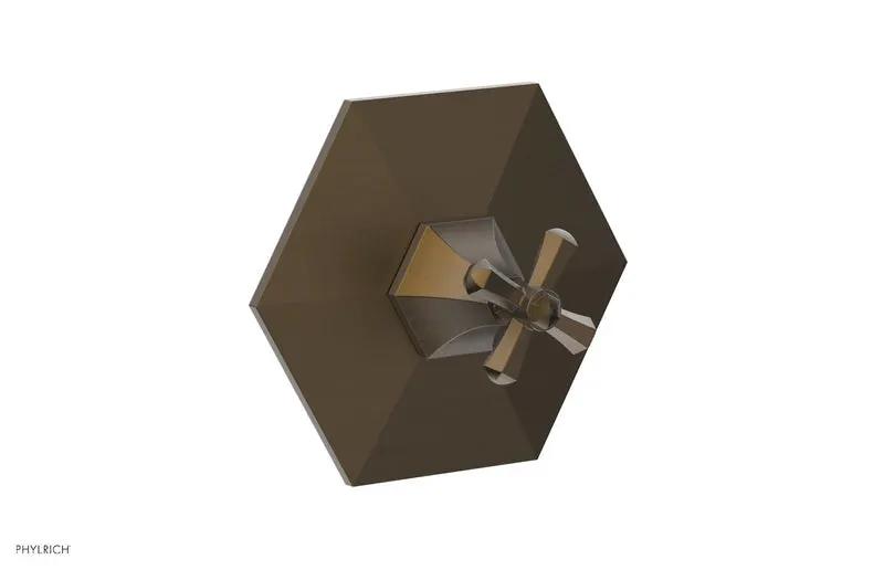 Phylrich LE VERRE & LA CROSSE Thermostatic Shower Trim - Cross Handle by Phylrich