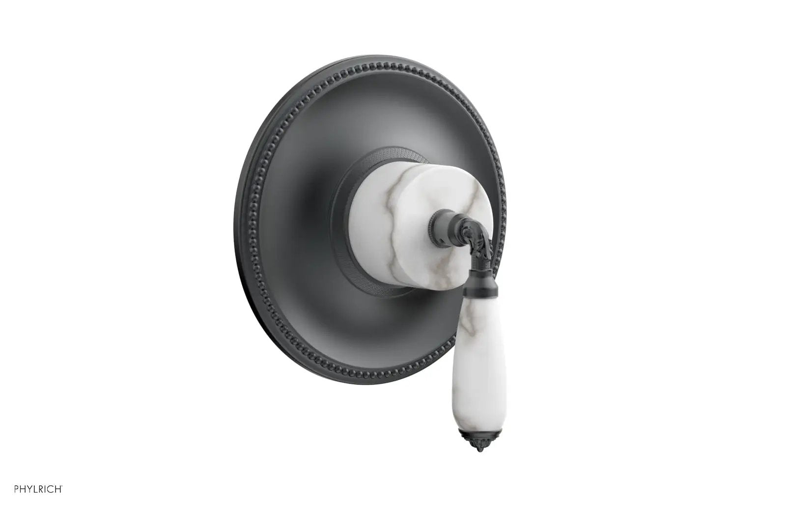 Phylrich VALENCIA Thermostatic Shower Trim, White Marble Lever Handle by Phylrich