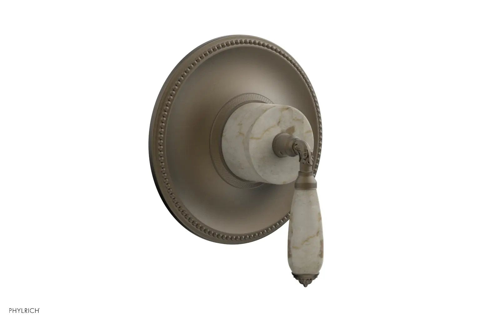 Phylrich VALENCIA Thermostatic Shower Trim, Beige Marble Lever Handle by Phylrich
