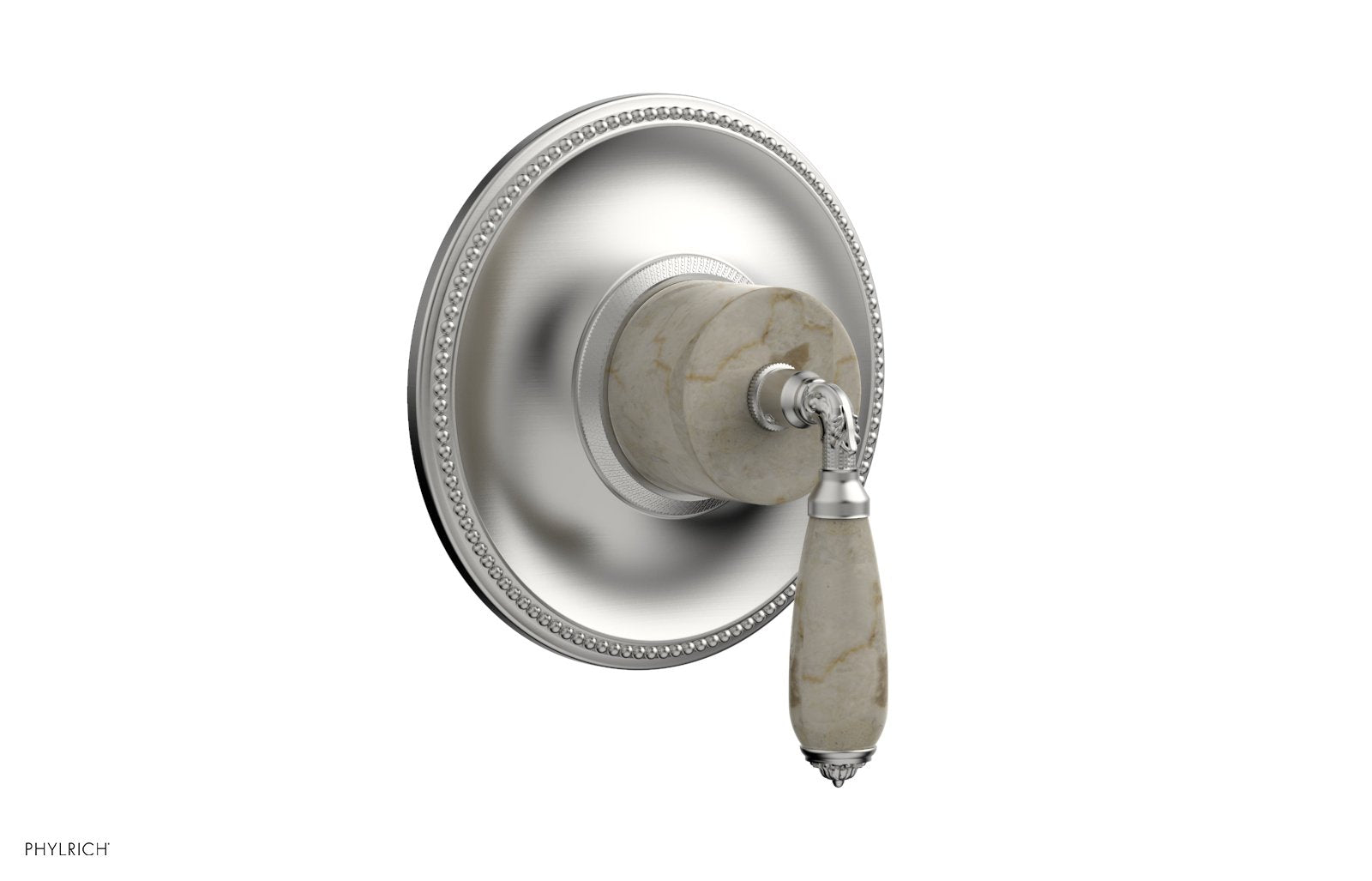 Phylrich VALENCIA Thermostatic Shower Trim, Beige Marble Lever Handle