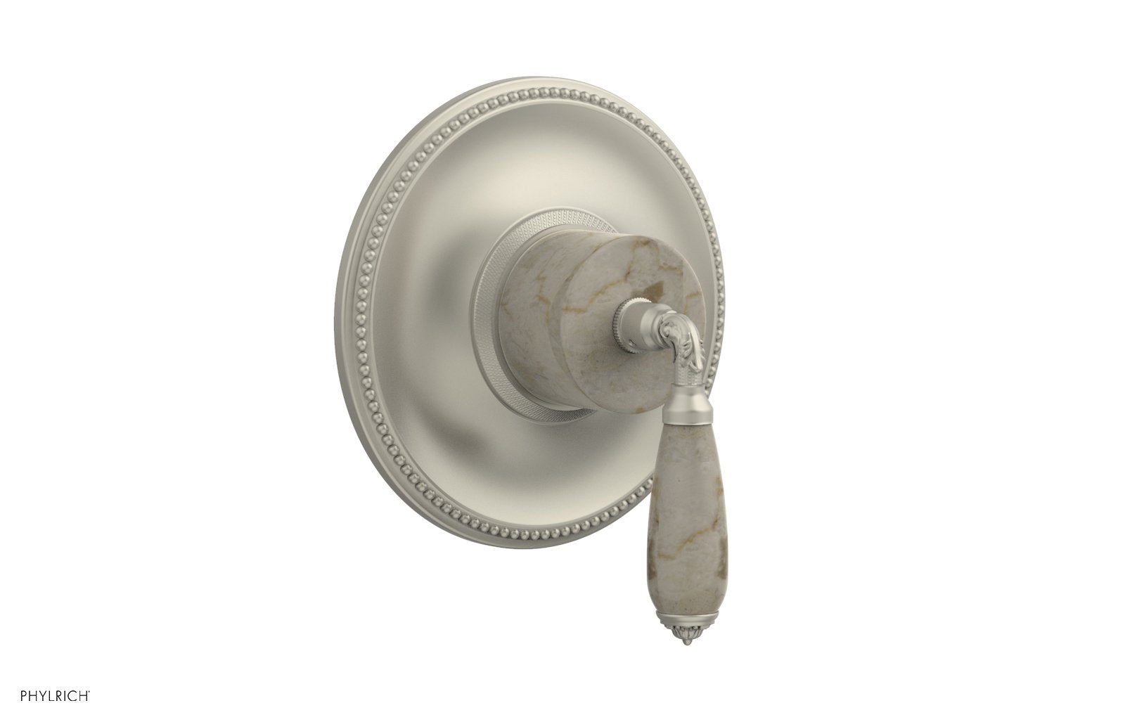 Phylrich VALENCIA Thermostatic Shower Trim, Beige Marble Lever Handle