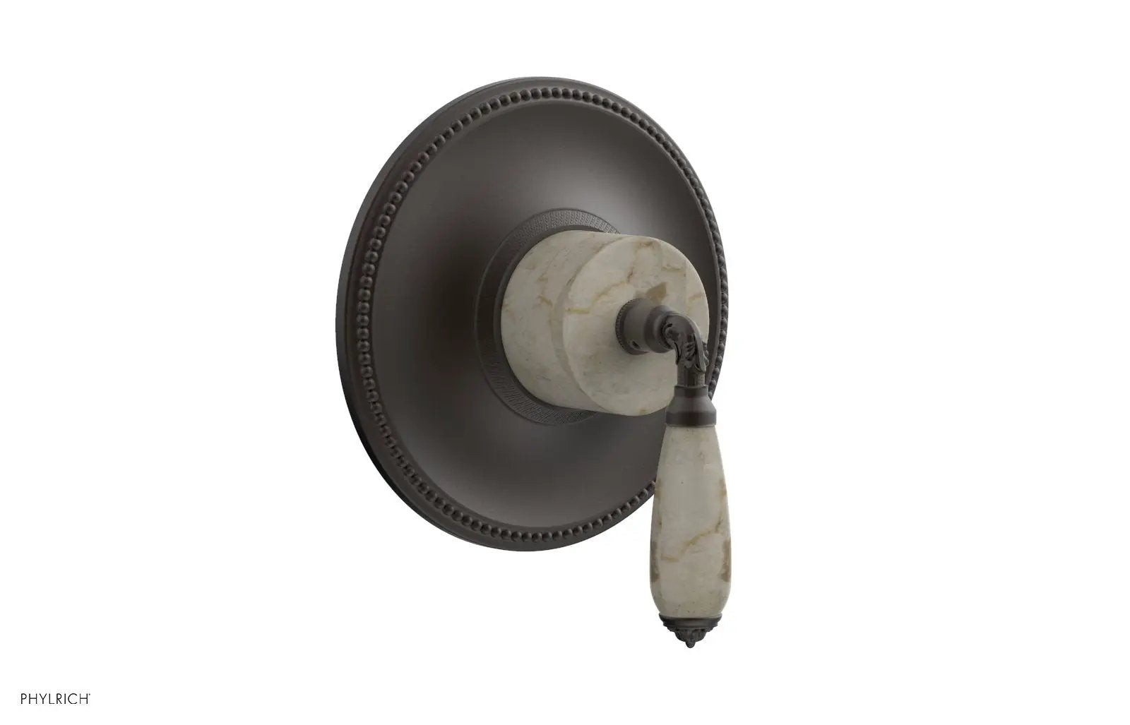 Phylrich VALENCIA Thermostatic Shower Trim, Beige Marble Lever Handle by Phylrich