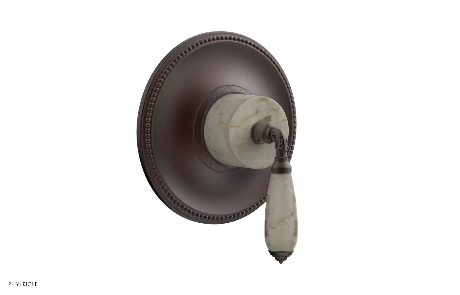 Phylrich VALENCIA Thermostatic Shower Trim, Beige Marble Lever Handle by Phylrich