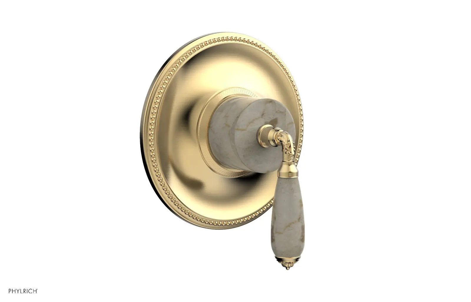 Phylrich VALENCIA Thermostatic Shower Trim, Beige Marble Lever Handle by Phylrich
