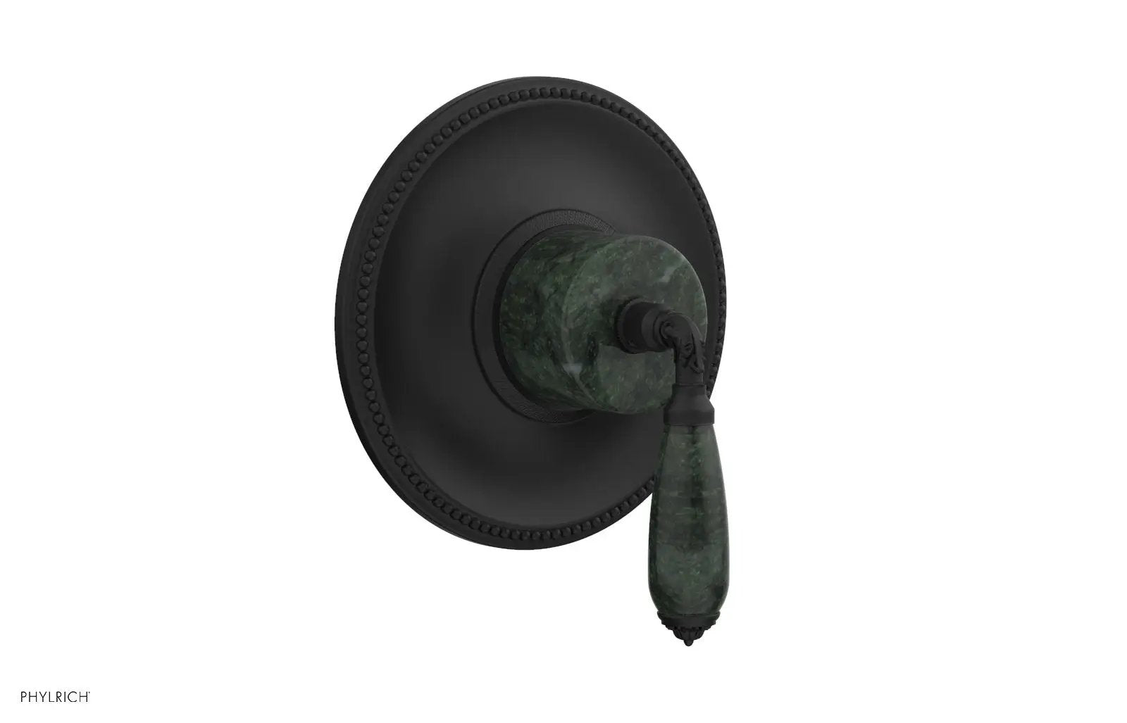 Phylrich VALENCIA Thermostatic Shower Trim, Green Marble Lever Handle by Phylrich