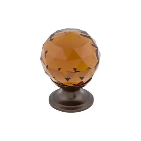 Top Knobs Wine Crystal Knob 1 1/8 Inch w/ Oil Rubbed Bronze Base by Top Knobs