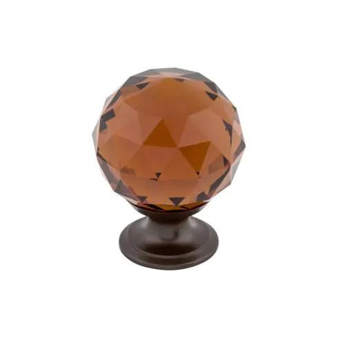 Top Knobs Wine Crystal Knob 1 3/8 Inch w/ Oil Rubbed Bronze Base by Top Knobs