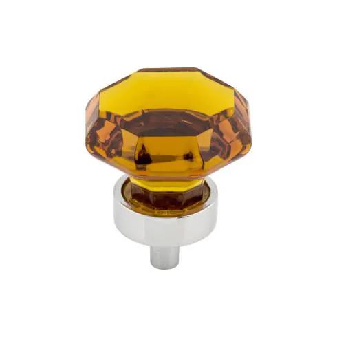 Top Knobs Wine Octagon Crystal Knob 1 3/8 Inch w/ Polished Chrome Base by Top Knobs