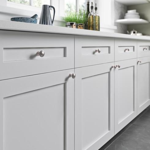 brushed satin nickel knob