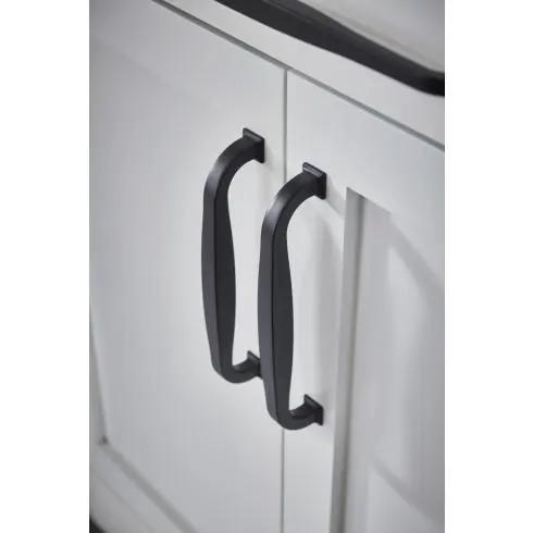 flat black appliance pull