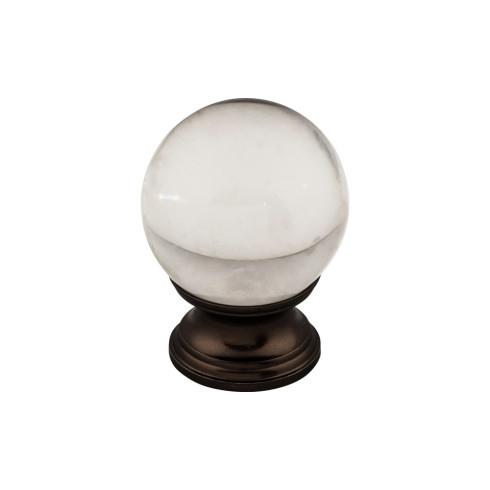 Top Knobs Clarity Clear Glass Round Knob 1 3/8 Inch