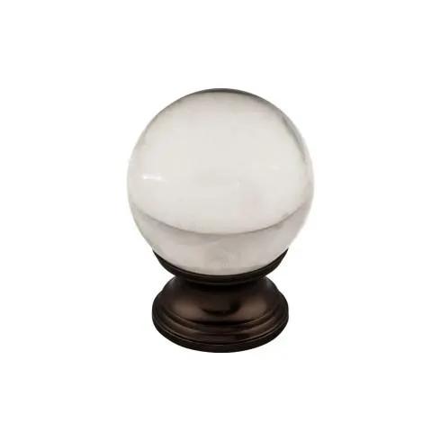 Top Knobs Clarity Clear Glass Round Knob 1 3/8 Inch by Top Knobs