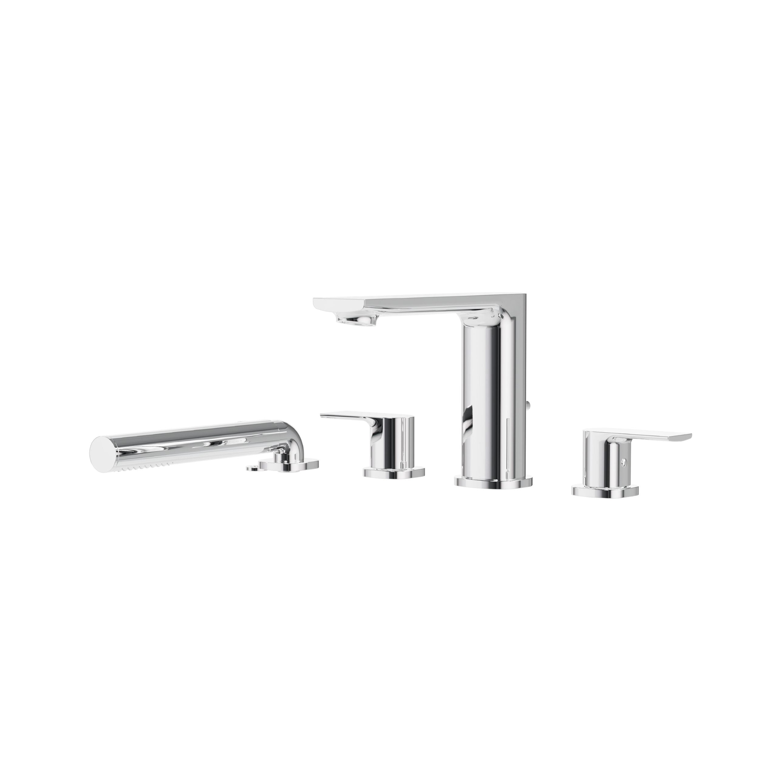 polished chrome tub filler