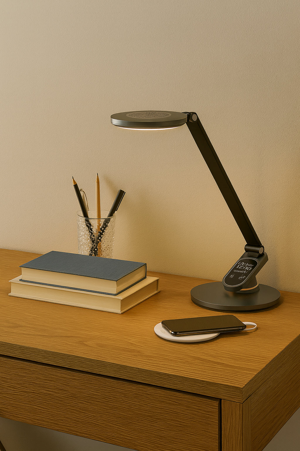 metallic grey table lamp
