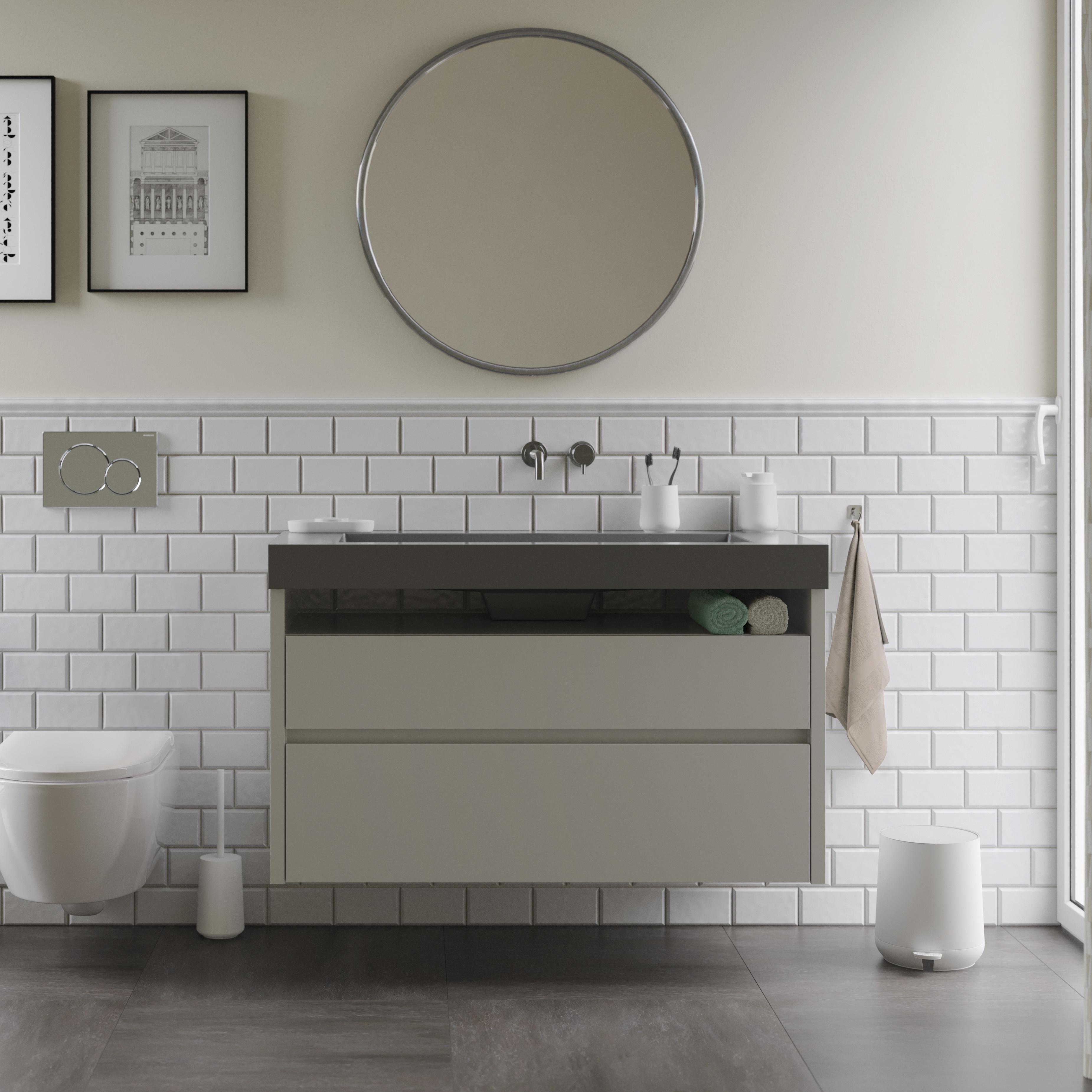 white soap dispenser