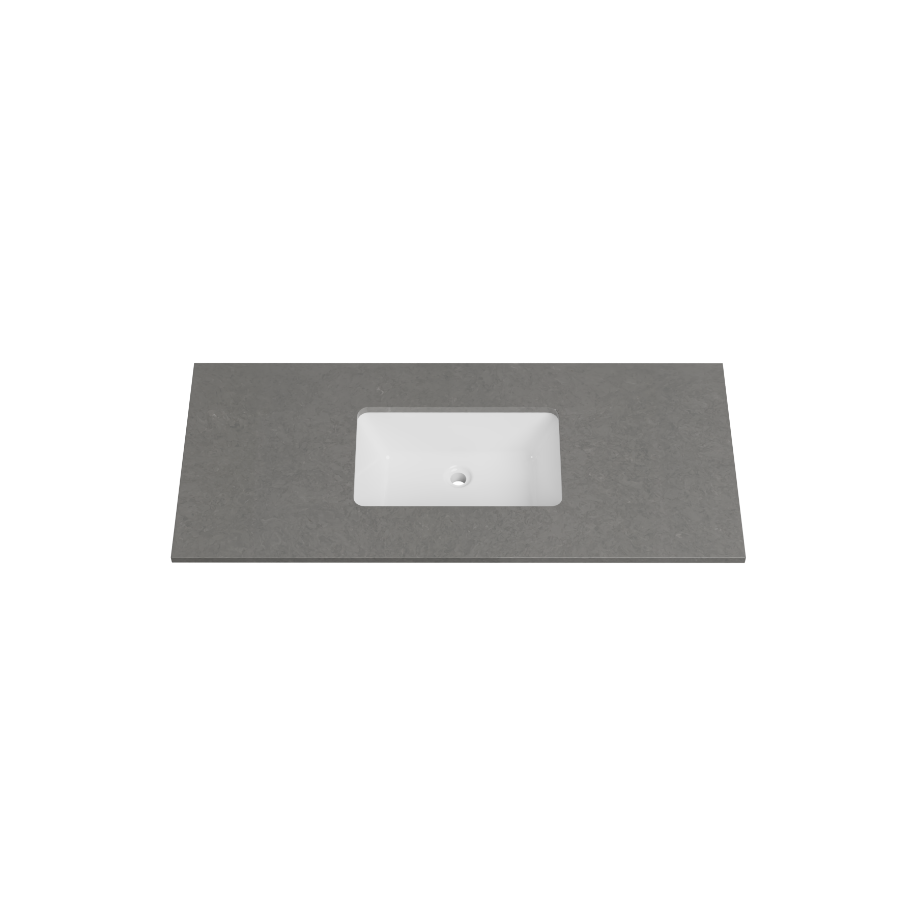 Timberline 49 Inch Quartz Top with Undermount Sink, Center Bowl, 22 Inch Deep, 1 Faucet Hole by Timberline