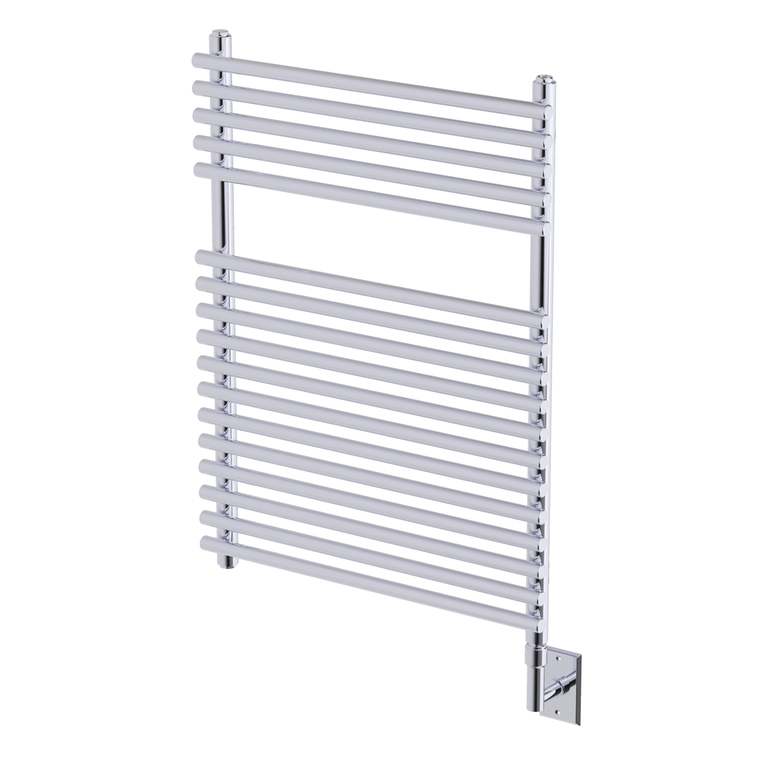 polished chrome towel warmer