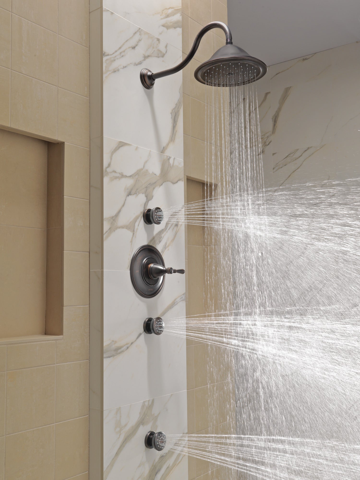 venetian bronze thermostatic valve