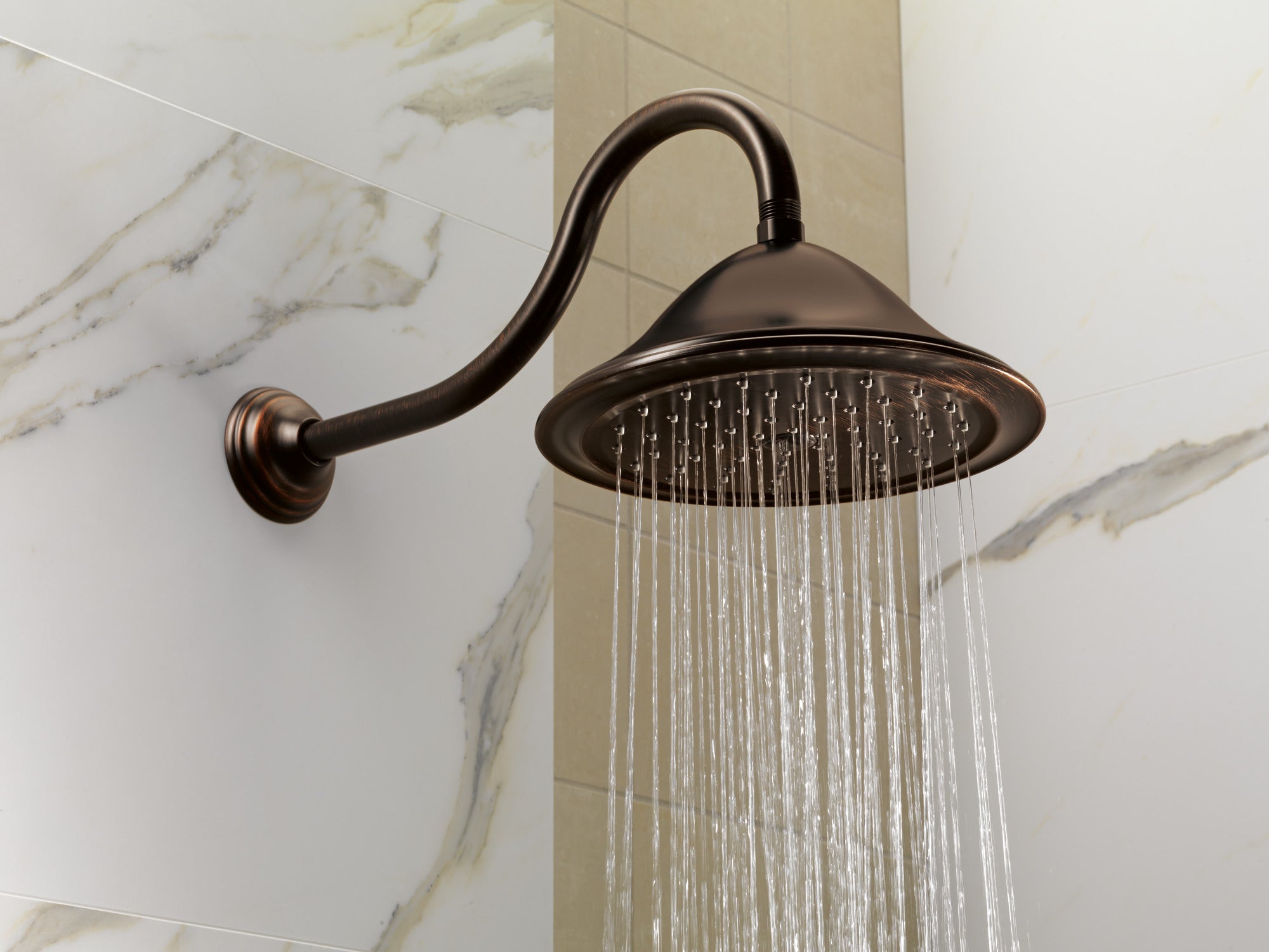 venetian bronze shower arm and flange