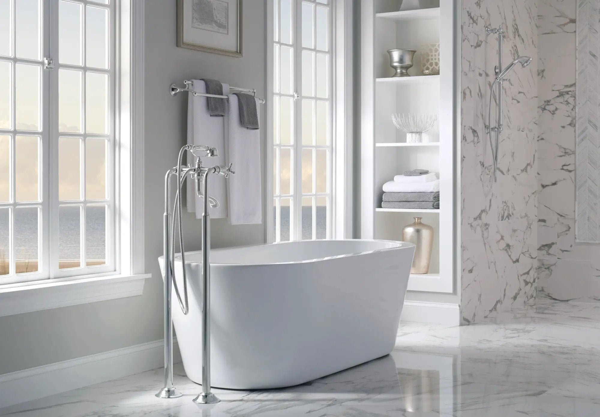 chrome tub filler risers