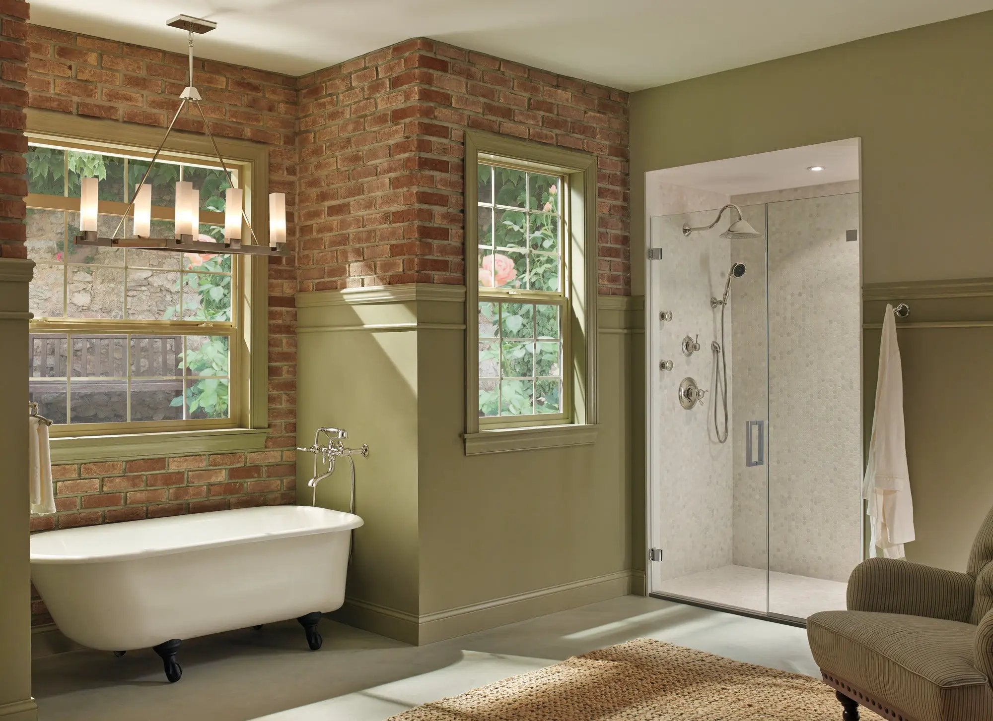 polished nickel tub filler