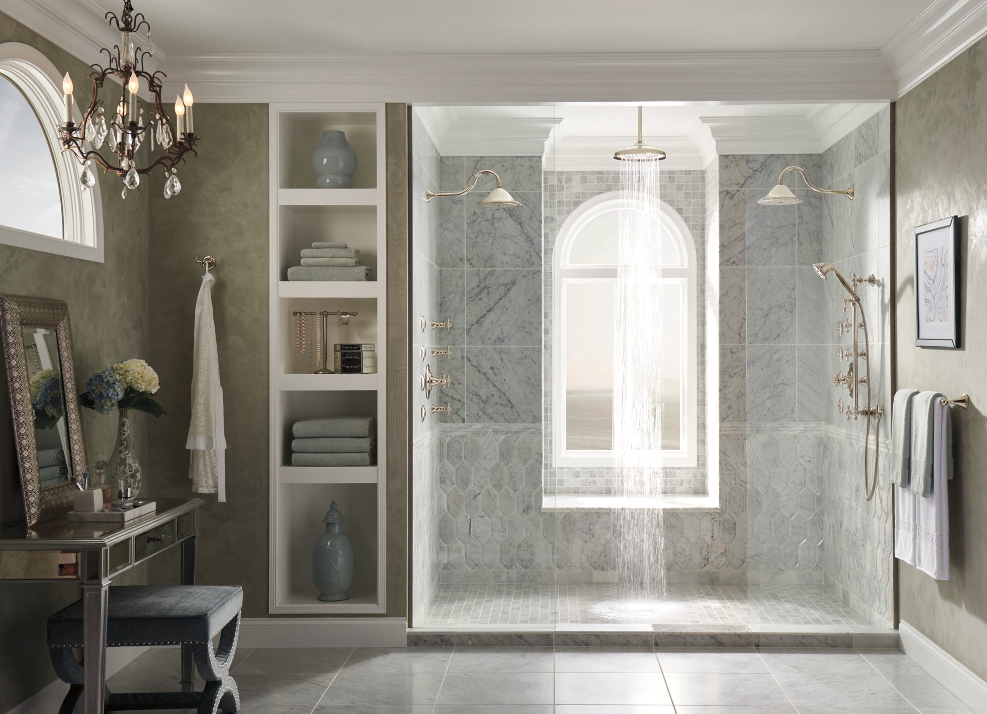 polished nickel towel bar