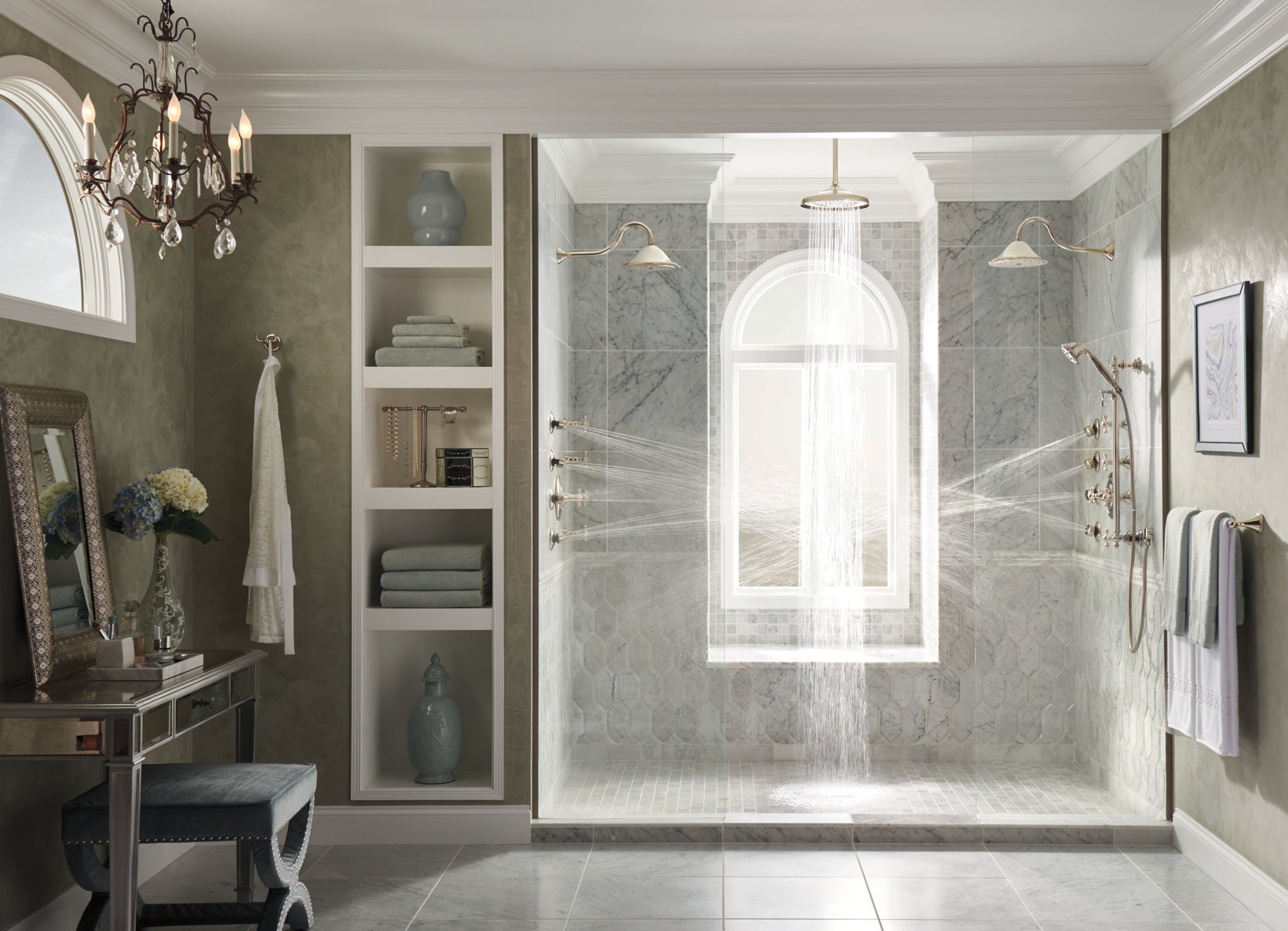 polished nickel towel bar