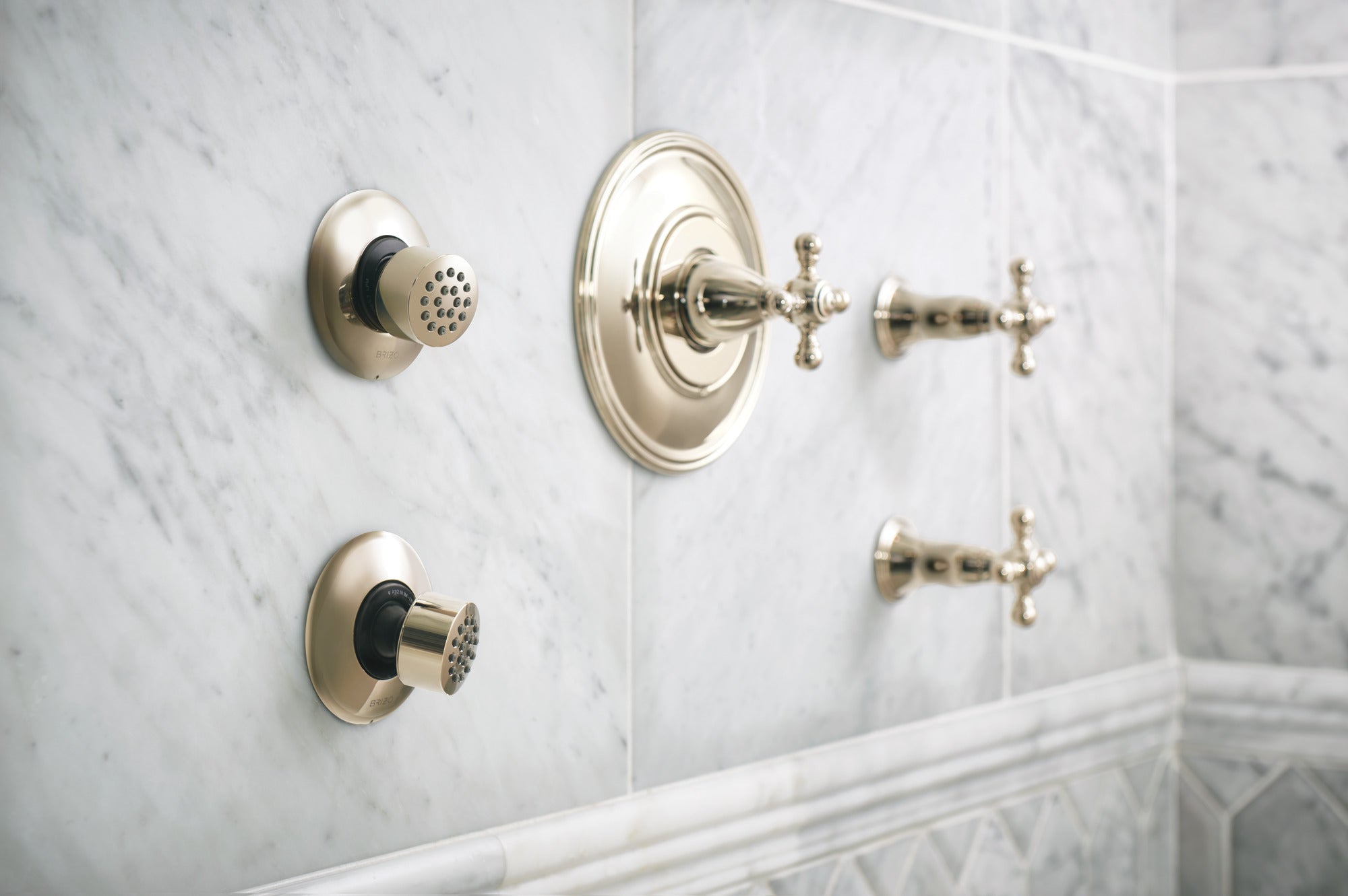polished nickel thermostatic valve