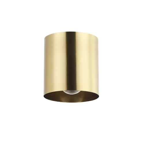 aged brass flush mount