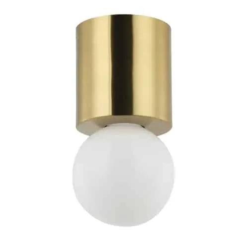 aged brass flush mount