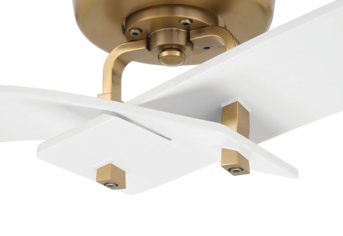 white/satin brass ceiling fans