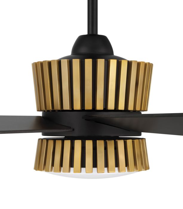 flat black/satin brass ceiling fans