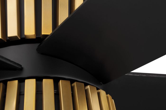 flat black/satin brass ceiling fans