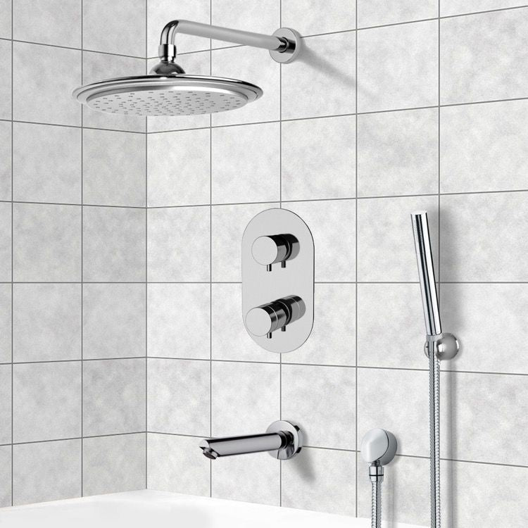 chrome shower set