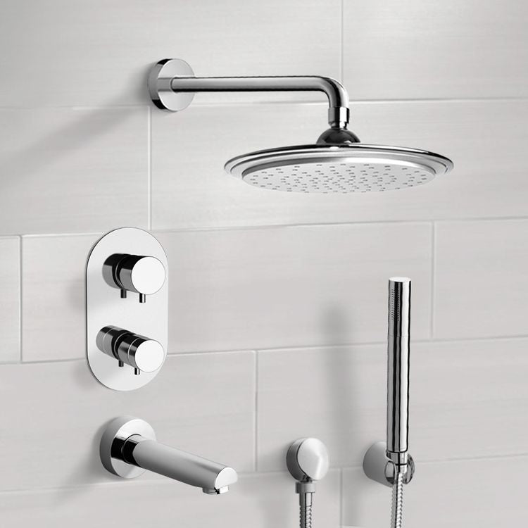 chrome shower set