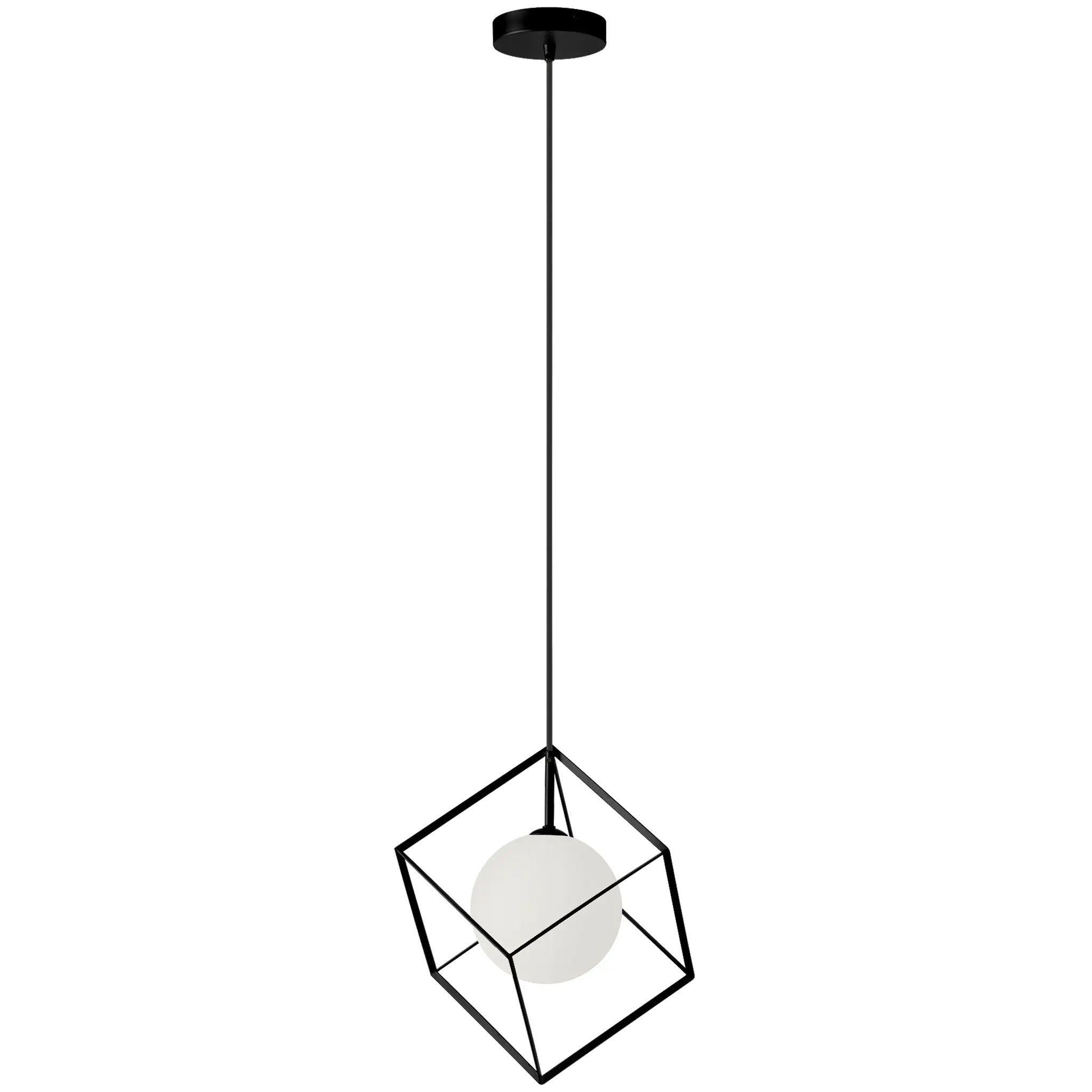 Dainolite 1 Light Halogen Pendant with Opal Glass by Dainolite