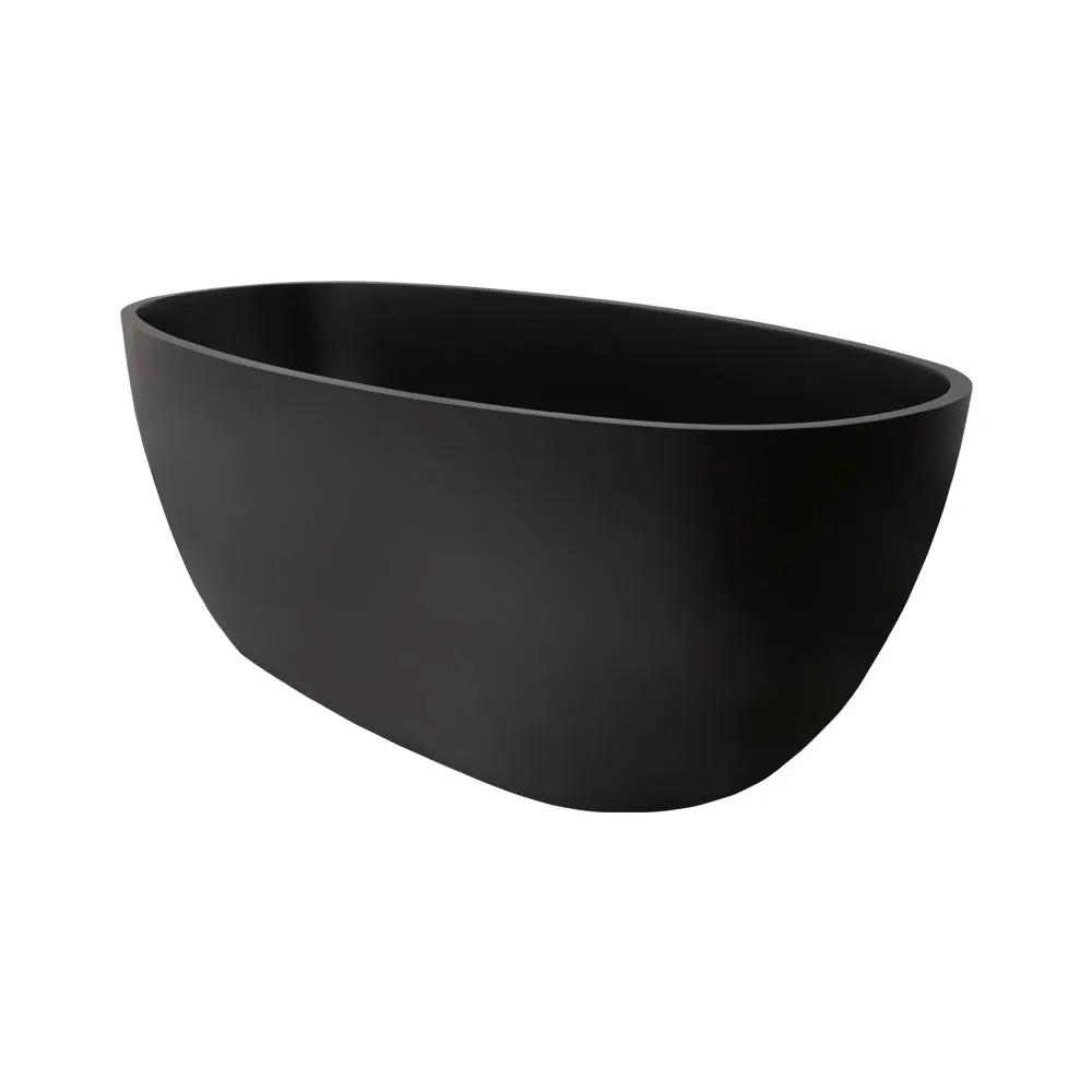 Lacava Eleganza 63" Free-Standing Soaking Bathtub Made Of White Solid Surface with an Overflow by Lacava