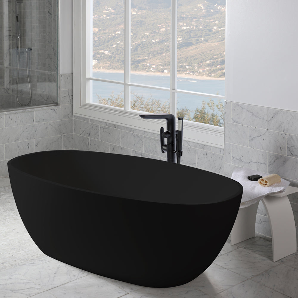 matte black tub filler
