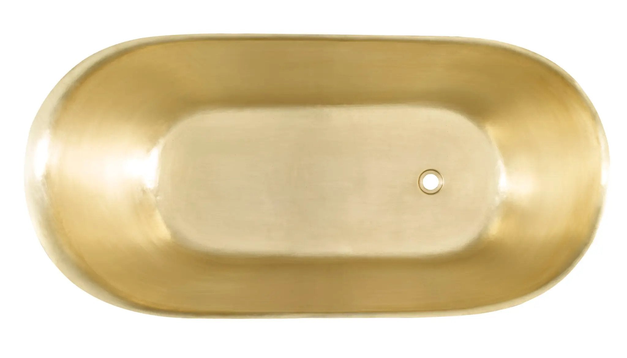 satin brass and burnished nickel smooth tub