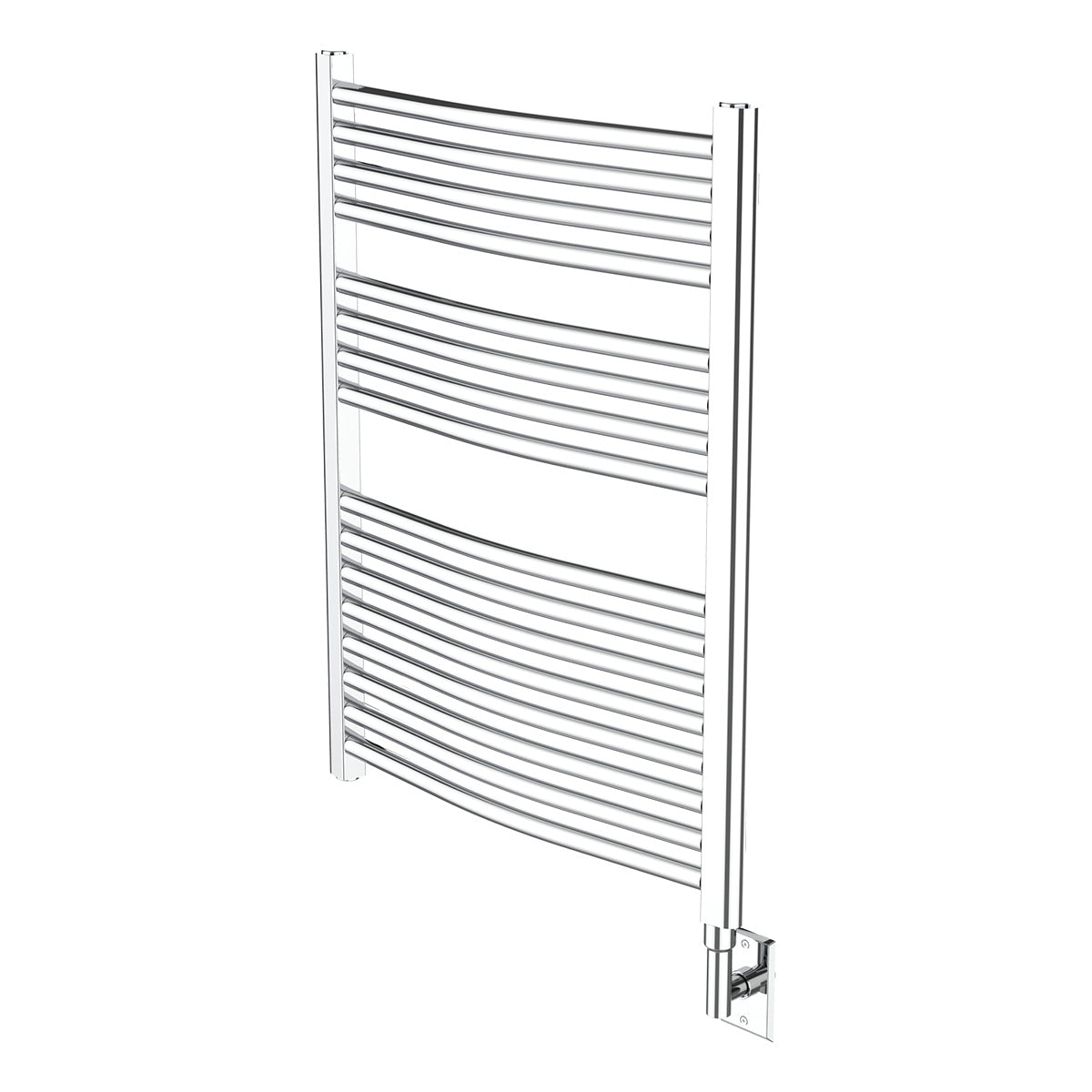 polished chrome towel warmer