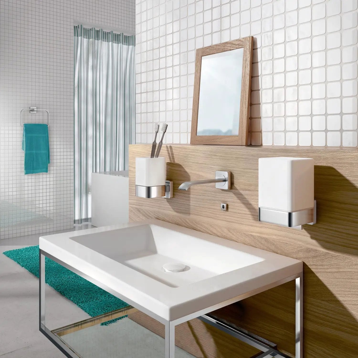 polished chrome soap dispenser