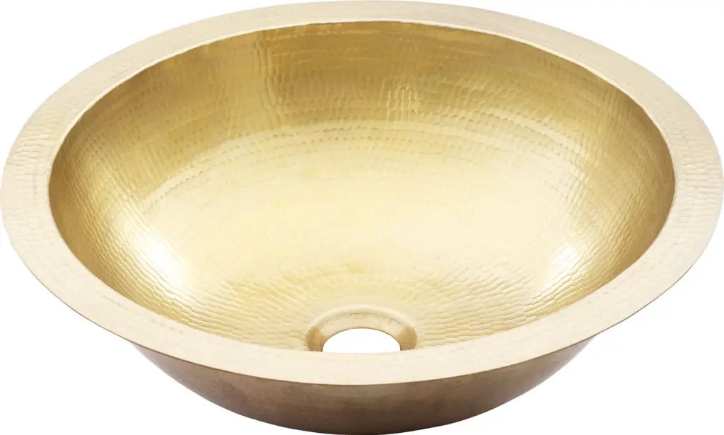 antique satin gold hammered sink