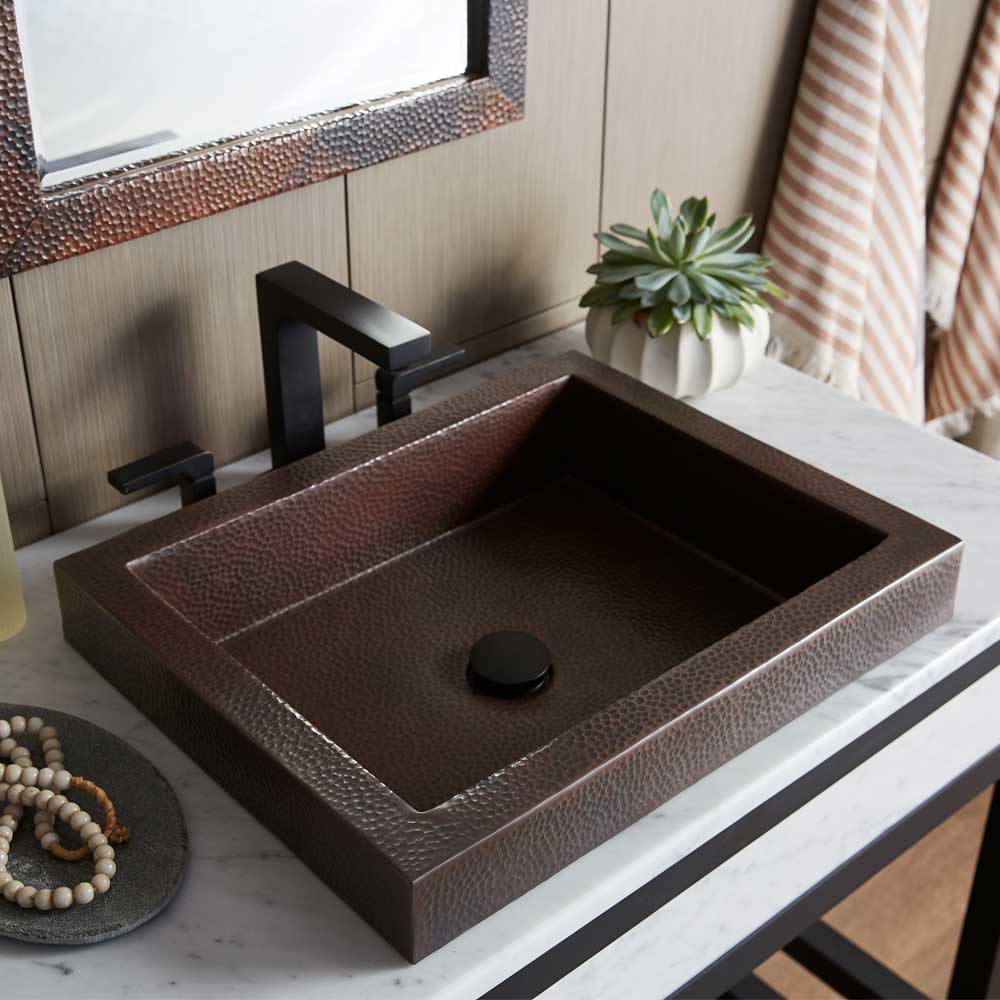 antique copper bathroom sink