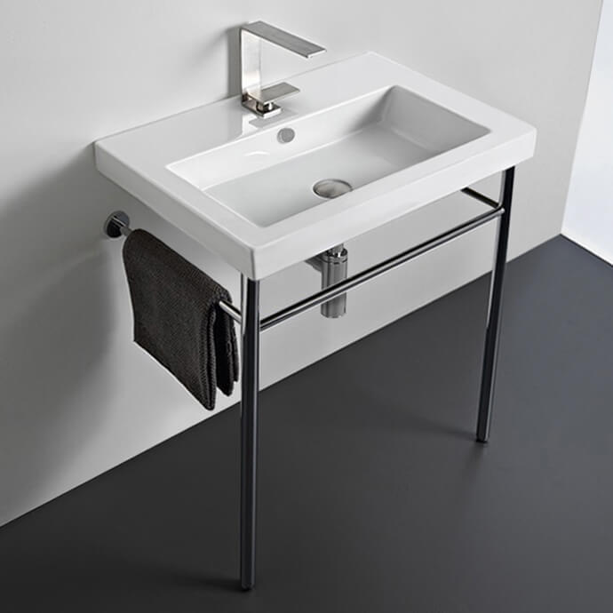 white bathroom sink