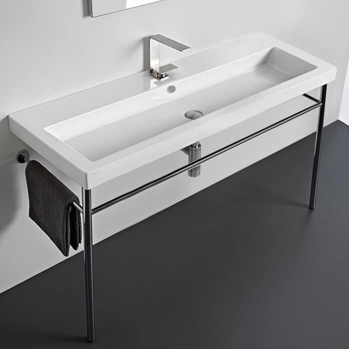 white bathroom sink