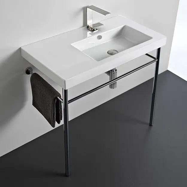 white bathroom sink