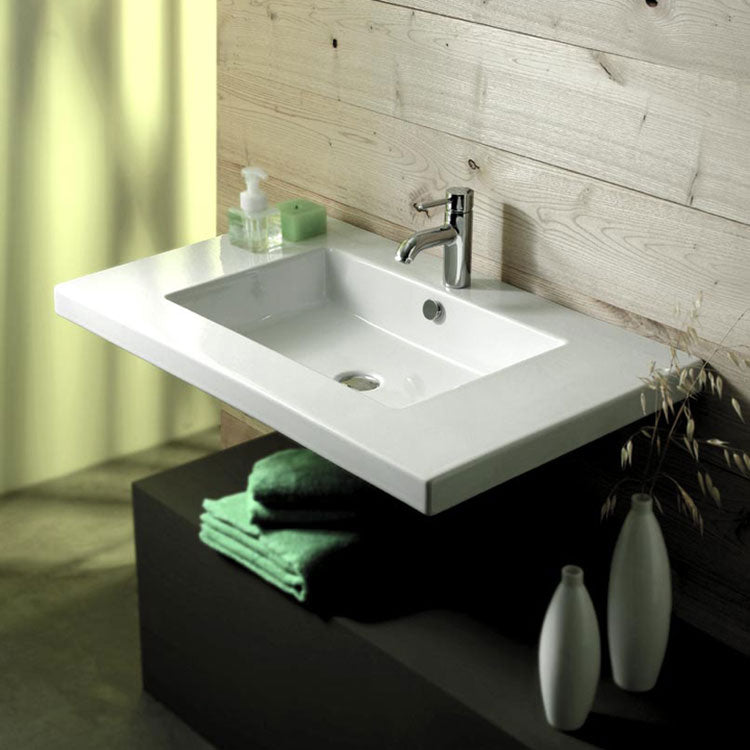 white bathroom sink